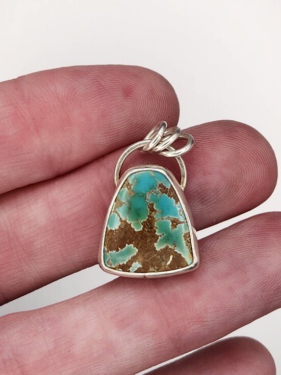 925 Sterling Silver Jewelry - Turquoise Pendant Sterling Silver